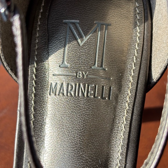 M By Marinelli Exposed Pewter Peep Women's Heels - Picture 4 of 10